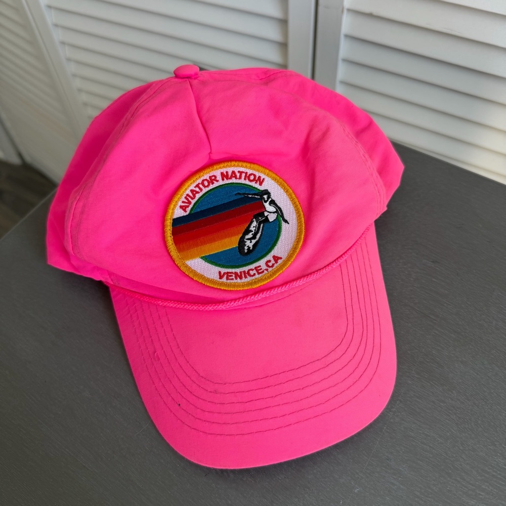 Pink Aviator Nation Snap Back Hat - Picture 1 of 7
